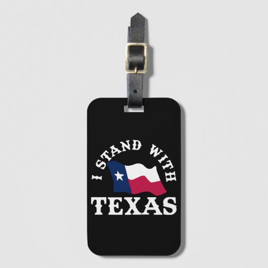 Ich stehe hinter Texas Gepäckanhänger (Vorderseite Vertikal)