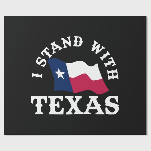 Ich stehe hinter Texas Geschenkpapier (Flach)