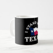 Ich stehe hinter Texas Kaffeetasse (Vorderseite Links)