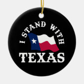 Ich stehe hinter Texas Keramik Ornament (Vorne)