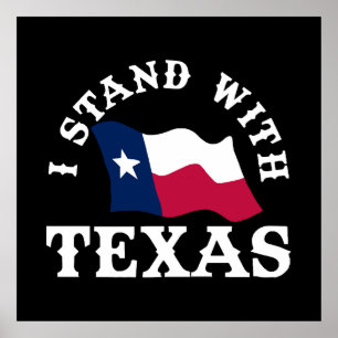 Ich stehe hinter Texas Poster