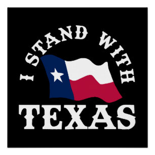Ich stehe hinter Texas Poster