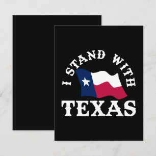 Ich stehe hinter Texas RSVP Karte