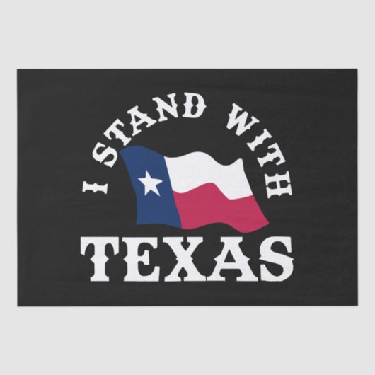 Ich stehe hinter Texas Seidenpapier (Vorderseite)