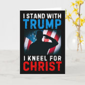 Ich stehe hinter Trump Ist mein Präsident Knie Jes Karte (Gelbe Blume)