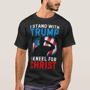 Ich stehe hinter Trump Ist mein Präsident Knie Jes T-Shirt