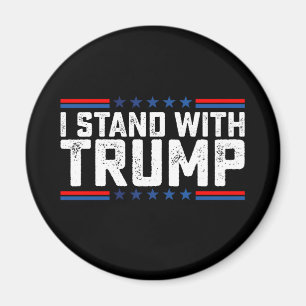 Ich stehe hinter Trump Präsidentschaftswahl Vintag Magnet
