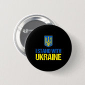 Ich stehe hinter Ukraine Amerikanische Unterstützu Button (Vorne & Hinten)