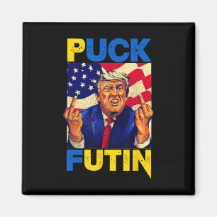 Ich stehe hinter Ukraine Meme Trump Puck Futin Vin Magnet