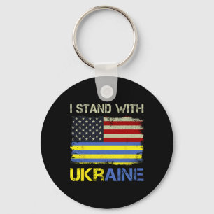 Ich stehe hinter Ukraine Unterstütze Ukraine Schlüsselanhänger