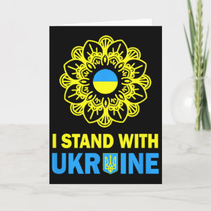 Ich stehe hinter Ukraine Unterstütze Ukraine Sonne Karte