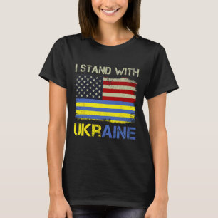 Ich stehe hinter Ukraine Unterstütze Ukraine T-Shirt