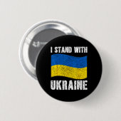 Ich stehe hinter Ukraine Unterstütze Ukraine Ukrai Button (Vorne & Hinten)