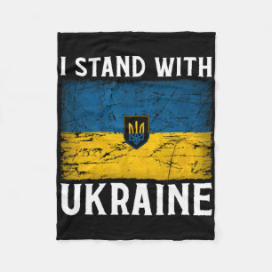 Ich stehe hinter Ukraine Unterstütze Ukraine Ukrai Fleecedecke