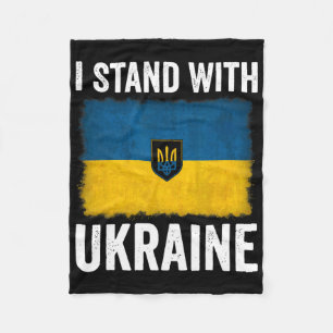 Ich stehe hinter Ukraine Unterstütze Ukraine Ukrai Fleecedecke