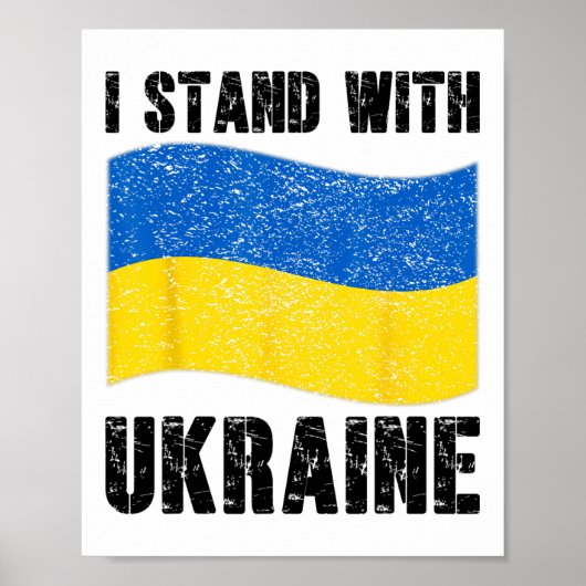 Ich stehe hinter Ukraine Unterstütze Ukraine Ukrai Poster (Vorne)