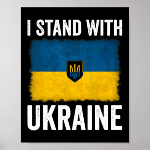 Ich stehe hinter Ukraine Unterstütze Ukraine Ukrai Poster