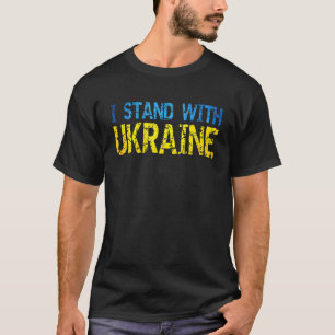 Ich stehe hinter Ukraine Unterstütze Ukraine Ukrai T-Shirt