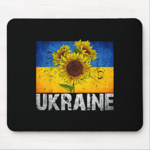 Ich stehe hinter Ukraine Unterstützer Sonnenblume Mousepad