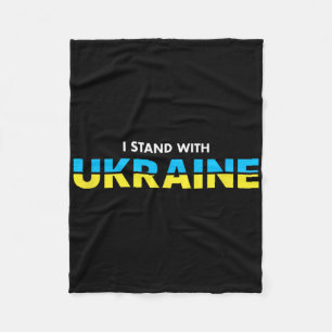 Ich stehe hinter Ukraine Unterstützungszitat Ukrai Fleecedecke