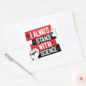 Ich stehe immer für Wissenschaft Quadratischer Aufkleber (Umschlag)