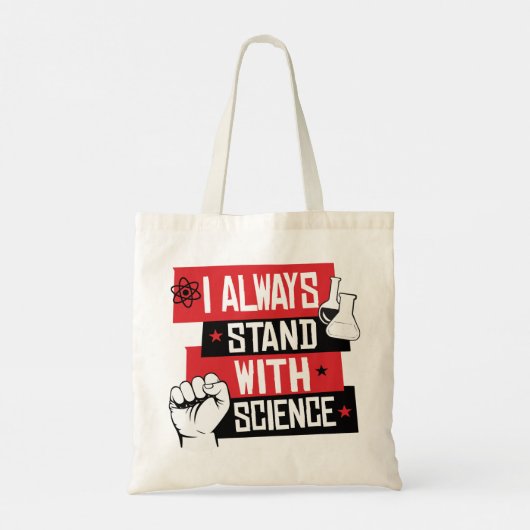 Ich stehe immer für Wissenschaft Tragetasche (Rückseite)