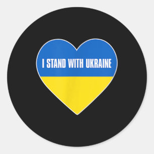 Ich stehe in der Ukraine - kein Krieg - Unterstütz Runder Aufkleber