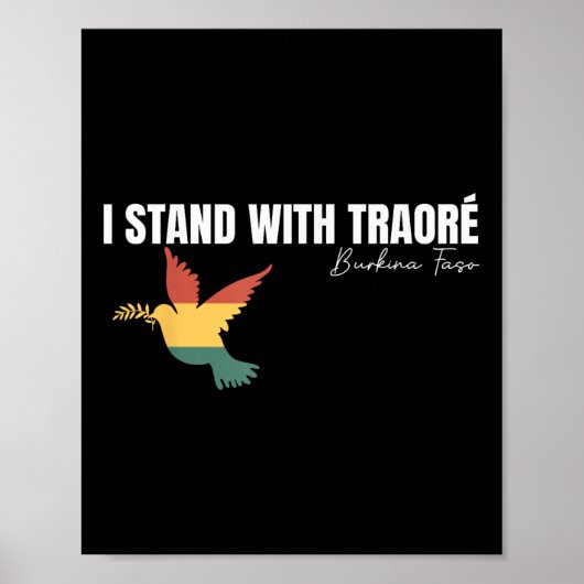 Ich stehe mit Burkina Faso-ibrahim Traoré Poster (Vorne)