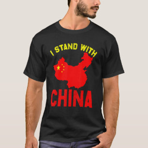 Ich stehe mit China Karte ich liebe chinesische Ch T-Shirt