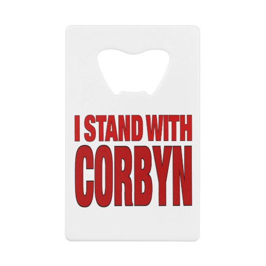 Ich stehe mit Corbyn Geldbeutel Flaschenöffner (Vorderseite)