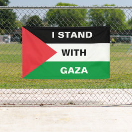 Ich stehe mit dem Gaza-Zoll-Text Palästina-Flagge Banner