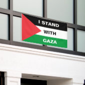 Ich stehe mit dem Gaza-Zoll-Text Palästina-Flagge Banner (Äußeres Gebäude)