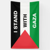 Ich stehe mit dem Gaza-Zoll-Text Palästina-Flagge Banner (Vertikal)