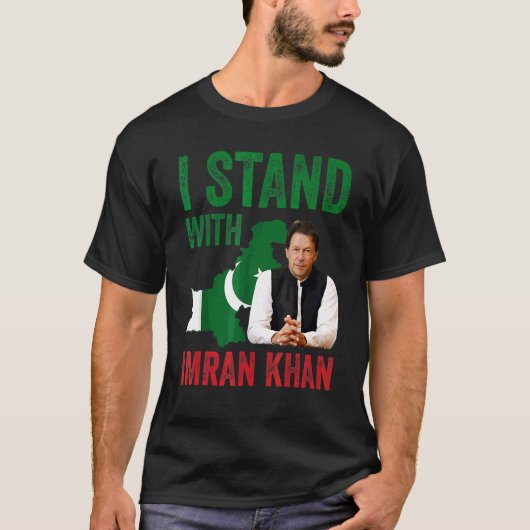 Ich stehe mit dem pakistanischen Party Imran Khan  T-Shirt (Vorderseite)