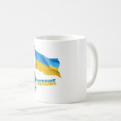 Ich stehe mit dem Slogan der Ukraine "Supporter Fl Kaffeetasse (VorderseiteRechts)