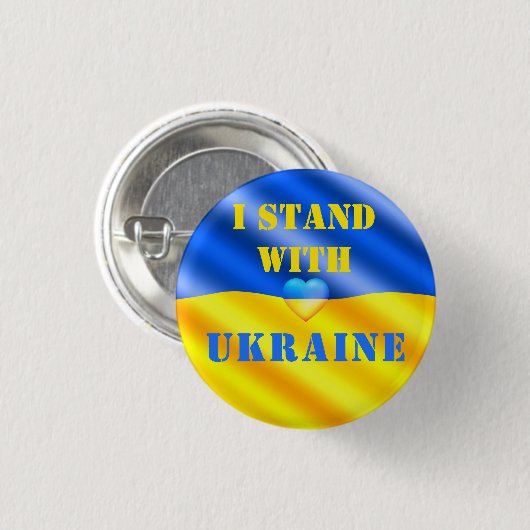 Ich stehe mit dem Support-Button Ukraine - Freihei Button (Vorne & Hinten)