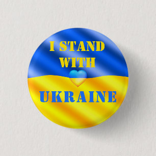 Ich stehe mit dem Support-Button Ukraine - Freihei Button