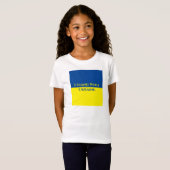 ICH STEHE MIT DEM UKRAINE-RETangle-Flag-T - Shirt (Vorne ganz)