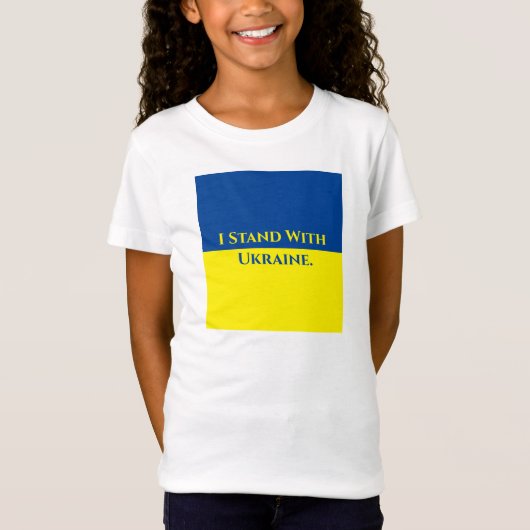 ICH STEHE MIT DEM UKRAINE-RETangle-Flag-T - Shirt (Vorderseite)