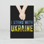 Ich stehe mit dem Ukraine Shirt zur Unterstützung Dankeskarte (Stehend Vorderseite)