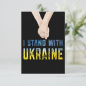 Ich stehe mit dem Ukraine Shirt zur Unterstützung Dankeskarte (Stehend Vorderseite)
