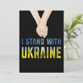 Ich stehe mit dem Ukraine Shirt zur Unterstützung  Einladung (Stehend Vorderseite)