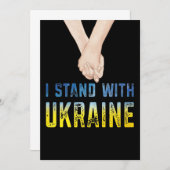 Ich stehe mit dem Ukraine Shirt zur Unterstützung  Einladung (Vorne/Hinten)