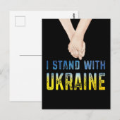 Ich stehe mit dem Ukraine Shirt zur Unterstützung  Postkarte (Vorne/Hinten)