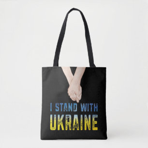 Ich stehe mit dem Ukraine Shirt zur Unterstützung Tasche