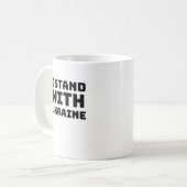 Ich stehe mit dem Ukraine-T - Shirt Kaffeetasse (Vorderseite Links)
