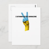 Ich stehe mit dem Ukraine-T - Shirt Postkarte (Vorne/Hinten)
