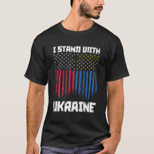 Ich stehe mit dem ukrainischen Stolz da T-Shirt