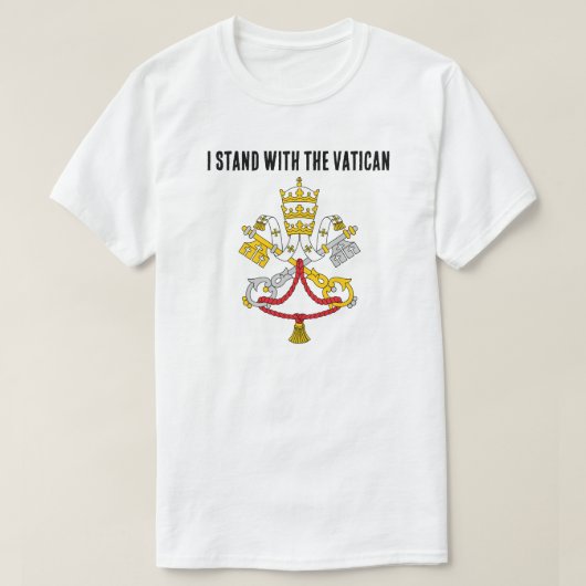 Ich stehe mit dem Vatikan T-Shirt (Design vorne)