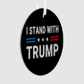 Ich stehe mit der amerikanischen Flagge Trumps Ornament (Vorderseite)
